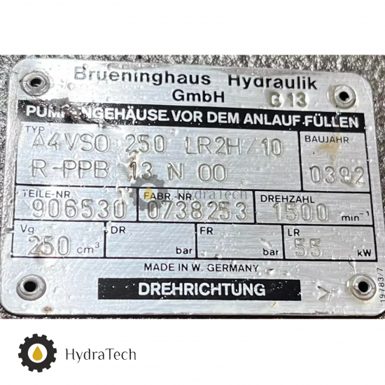 Гідравлічний аксіально-поршневий насос Rexroth A4VSO250LR2H/10R-PPB13N00 Гідравлічний аксіально-поршневий насос Rexroth A4VSO250LR2H/10R-PPB13N00