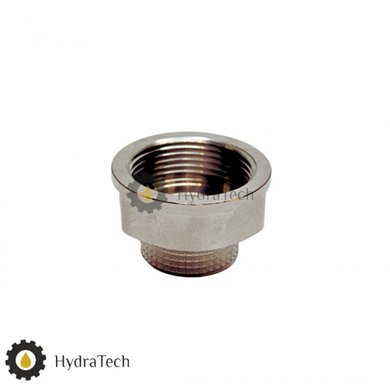 Перехідник латунний 1 1/4" на 3/4" для насосів HYVA Перехідник латунний 1 1/4" на 3/4" для насосів HYVA