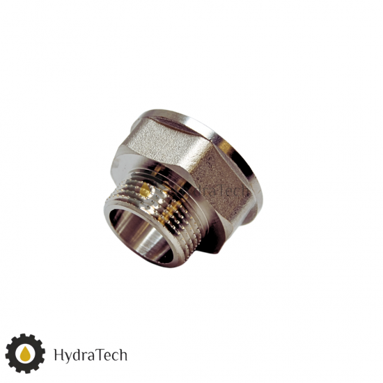 Перехідник латунний 1 1/4" на 3/4" для насосів HYVA Перехідник латунний 1 1/4" на 3/4" для насосів HYVA