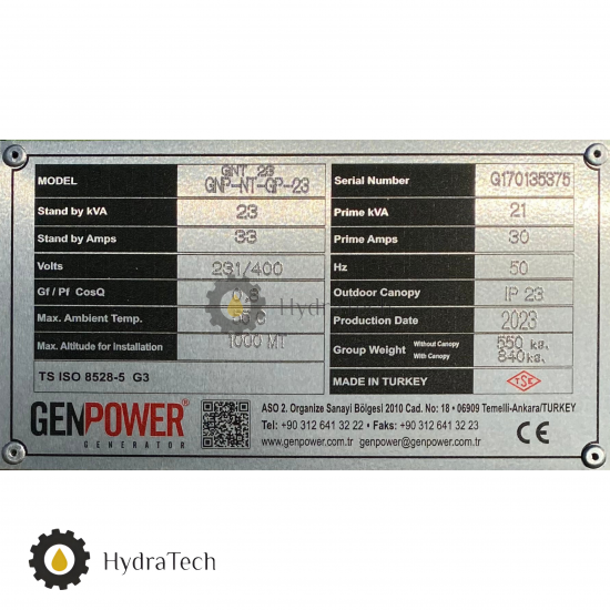 Генератор GENPOWER GNT 23 Генератор GENPOWER GNT 23